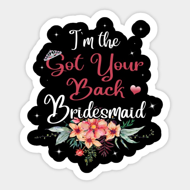 Got Your Back Bridesmaid Sticker by Lindomar